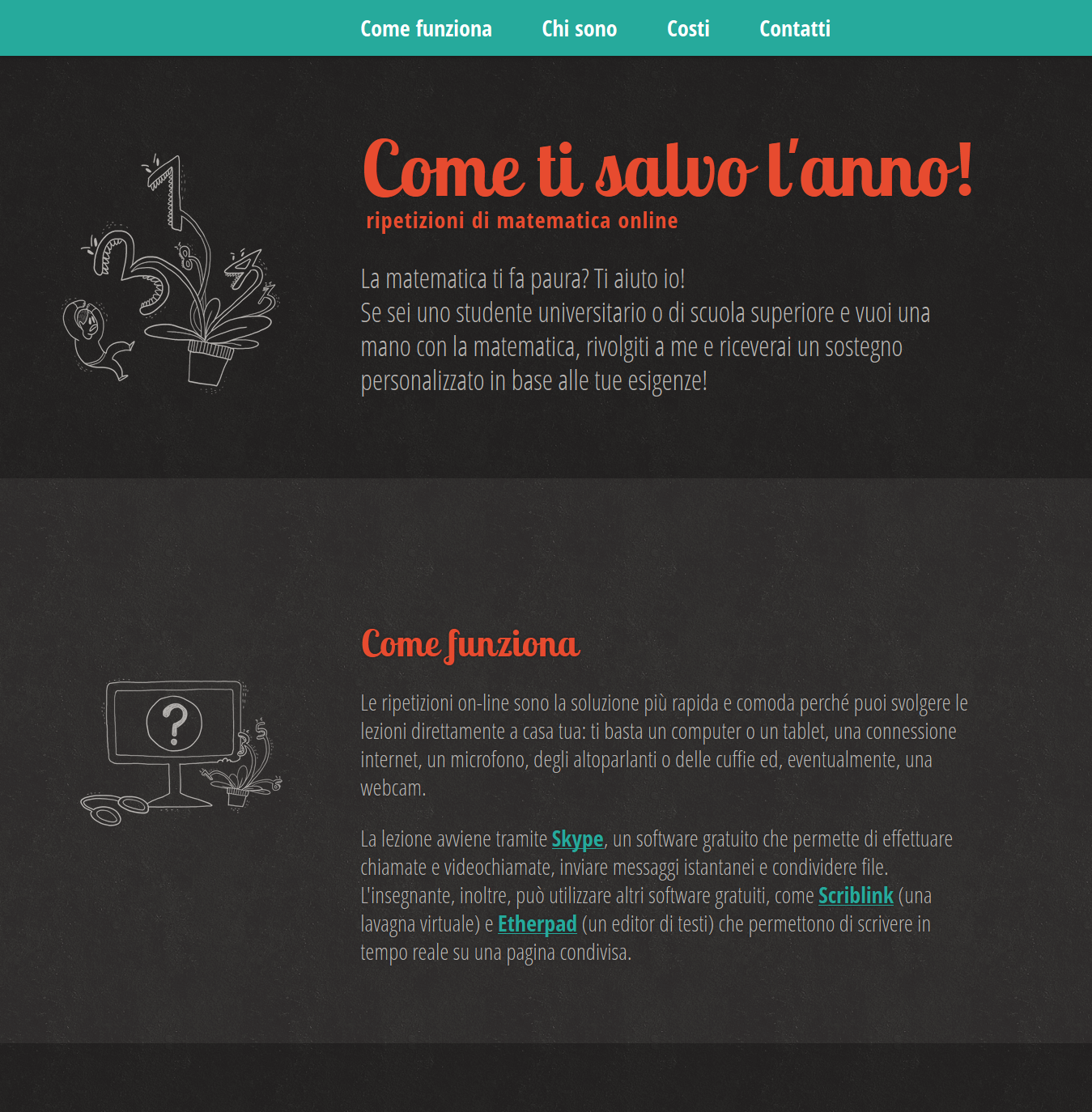 Design and illustrations for Come ti salvo l'anno