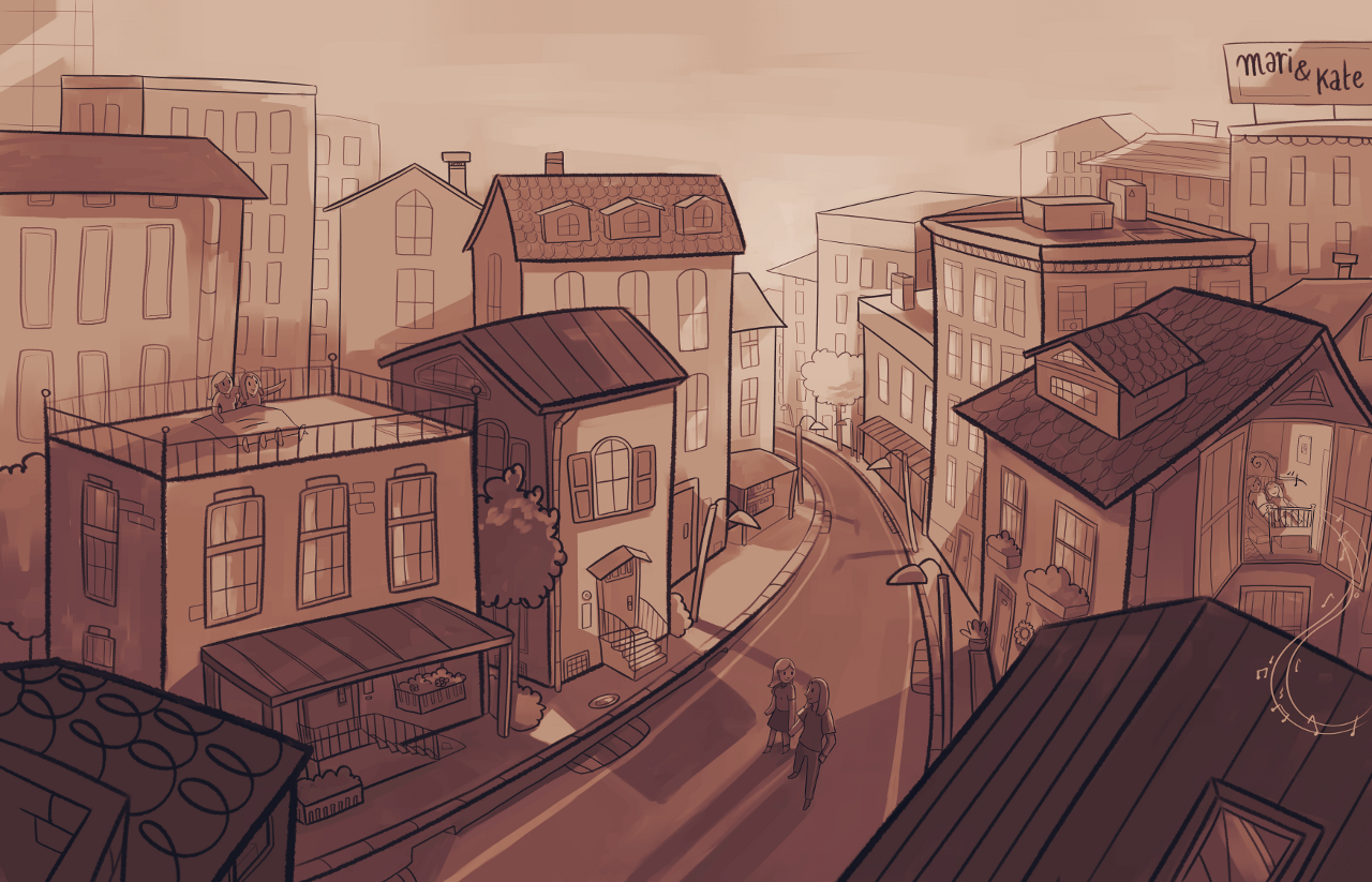 City of memories Commission for Mari & Kate