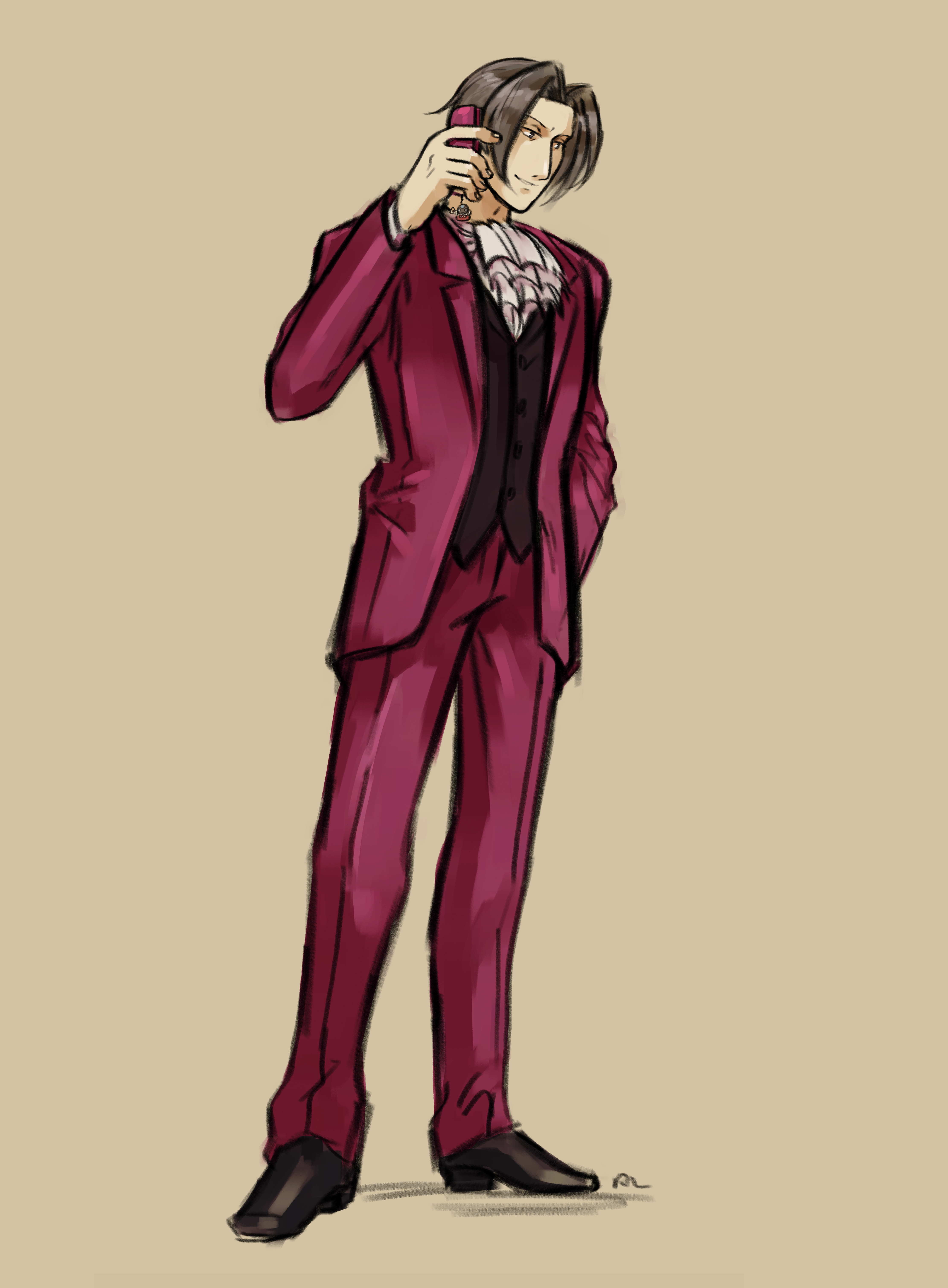 Miles Edgeworth (Ace Attorney) Commission for Organicgold & Altairattorney Also see: Phoenix Wright