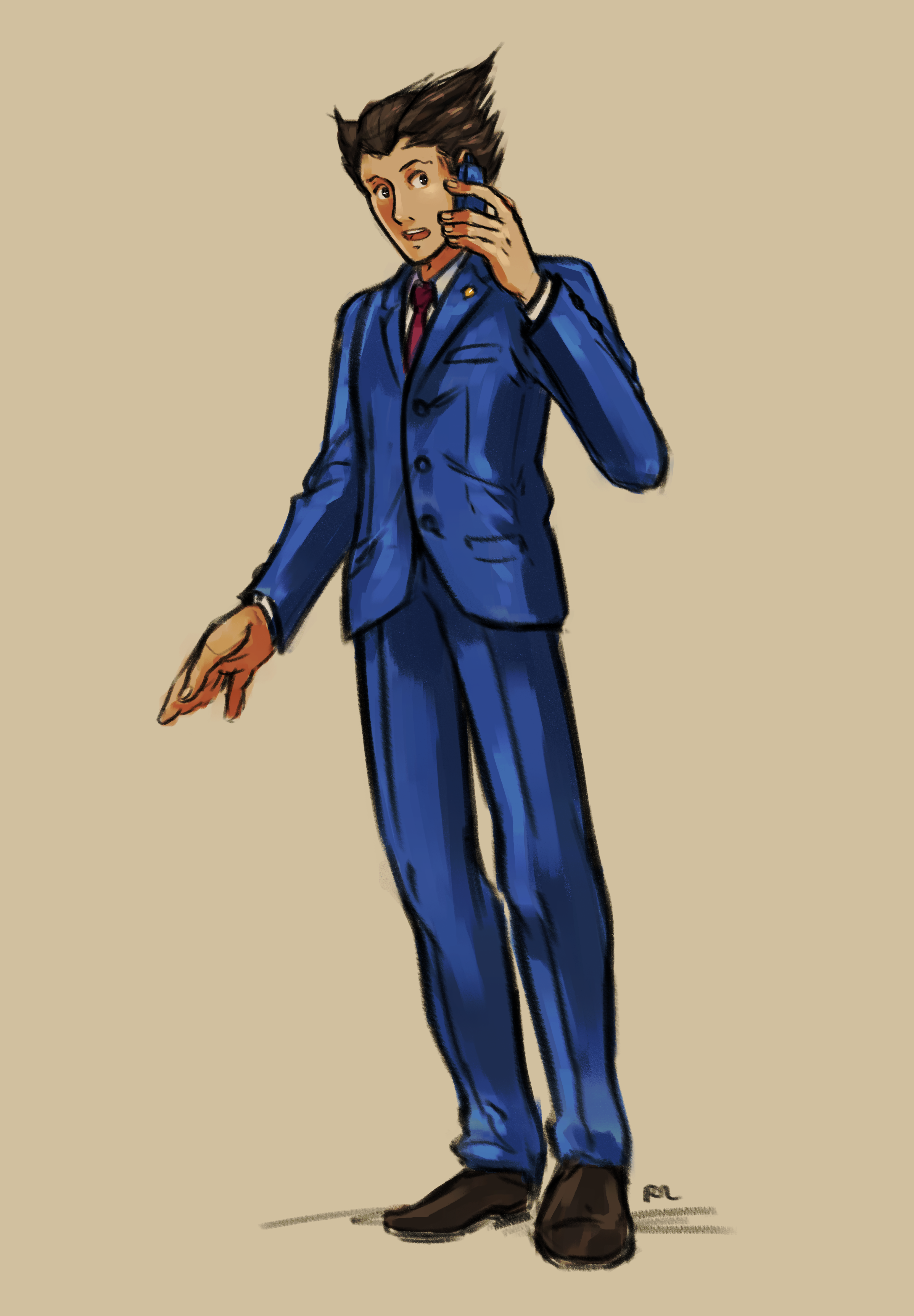 Phoenix Wright (Ace Attorney) Commission for Organicgold & Altairattorney Also see: Miles Edgeworth