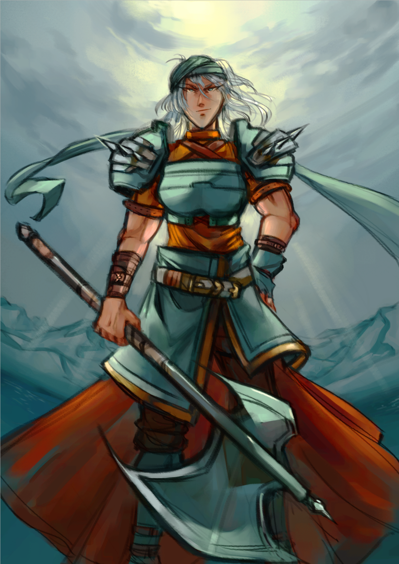 Echidna (Fire Emblem: The Binding Blade) For the Chop digital zine of Fire Emblem axe units