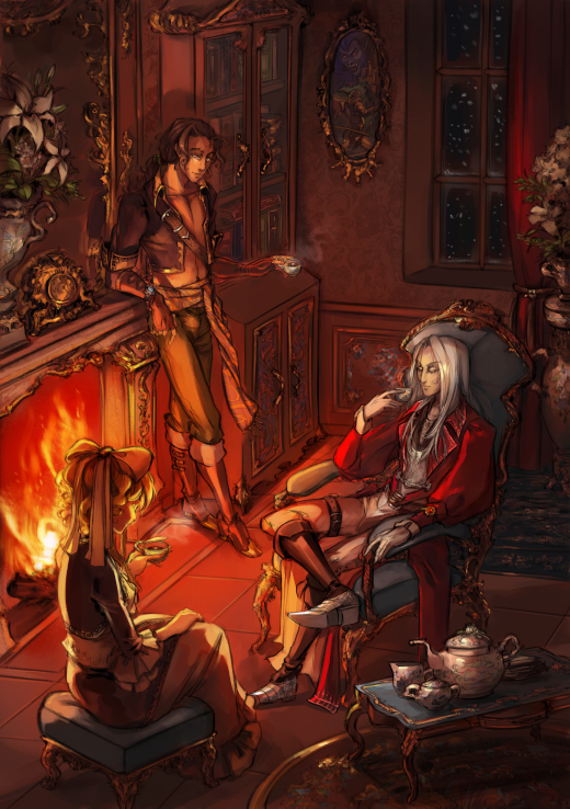 Juste Belmont, Maxim Kischine, and Lydie Erlanger (Castlevania: Harmony of Dissonance) For the Castlevania: Sonata of Seasons zine