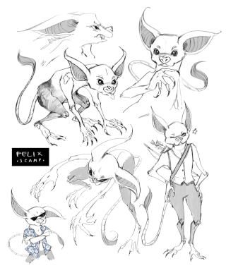 Scamp Felix Character page commission for Glittergear.