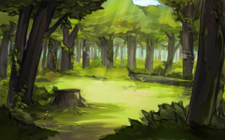The woods by Val's tower
