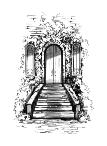 Another illustration made for this here site, the door to Val's tower.